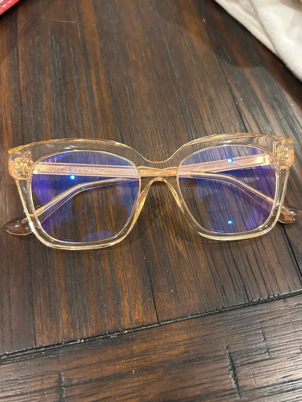 DIFF Bella XS Blush Crystal Blue Light Technology Glasses